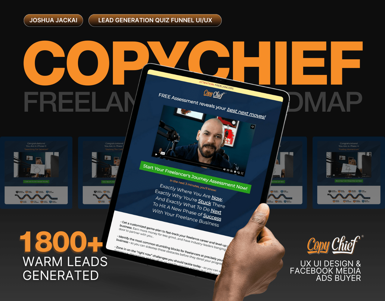 Copy Chief Phases Lead Generation Quiz Funnel - Joshua Jackai The #1 Graphic Design Agency For E-Commerce Businesses
