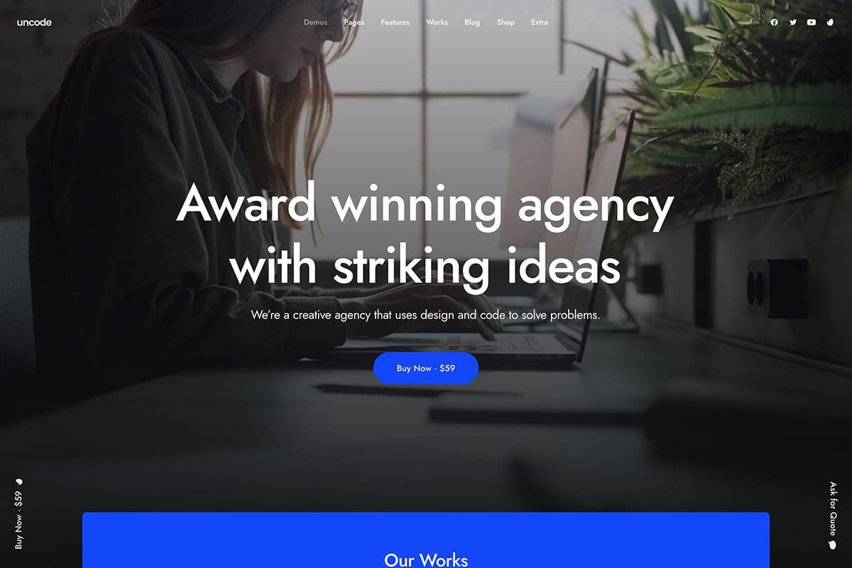 demo homepage Creative Digital Agency Uncode New - Joshua Jackai The #1 Graphic Design Agency For E-Commerce Businesses