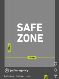 Free Instagram Reels Dimensions Guide that displays the safe areas to crop your Instagram Reels