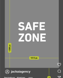 Free Instagram Reels Dimensions Guide that displays the safe areas to crop your Instagram Reels