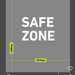 Free Instagram Reels Dimensions Guide that displays the safe areas to crop your Instagram Reels