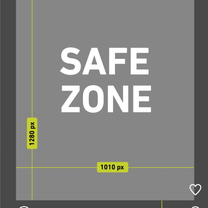 Free Instagram Reels Dimensions Guide that displays the safe areas to crop your Instagram Reels