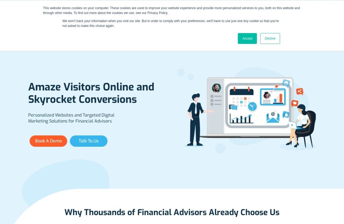 Advisor Websites — a Snappy Kraken Company, B2B platform for financial advisor websites
