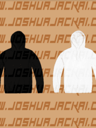 free black and white hoodie mockup psd template