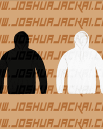 free black and white hoodie mockup psd template