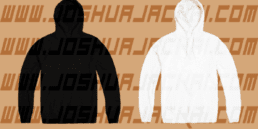 free black and white hoodie mockup psd template