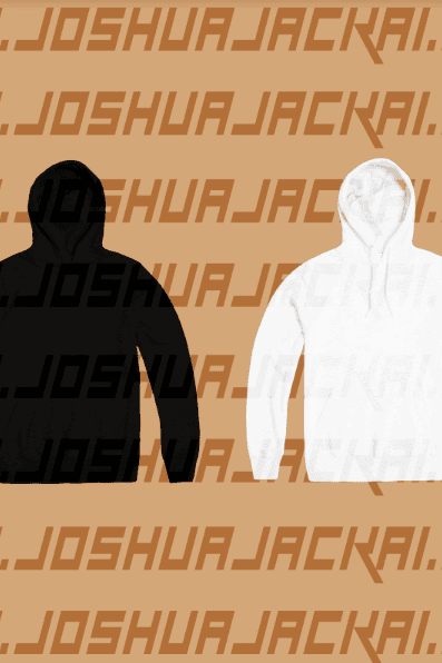free black and white hoodie mockup psd template