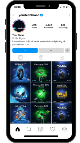 Instagram Social Media Content Calendar Design for Tech Business by Jackai Agency