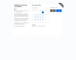 UI UX Lead Generation Funnel by Jackai Agency - Copy Chief freelancers journey calendar p5 16 - Jackai Agency The #1 Graphic Design Agency For E-Commerce Businesses Screenshot of UI UX Lead Generation Design by Jackai Agency for Copy Chief's Freelancer Quiz Funnel Schedule Booking Page