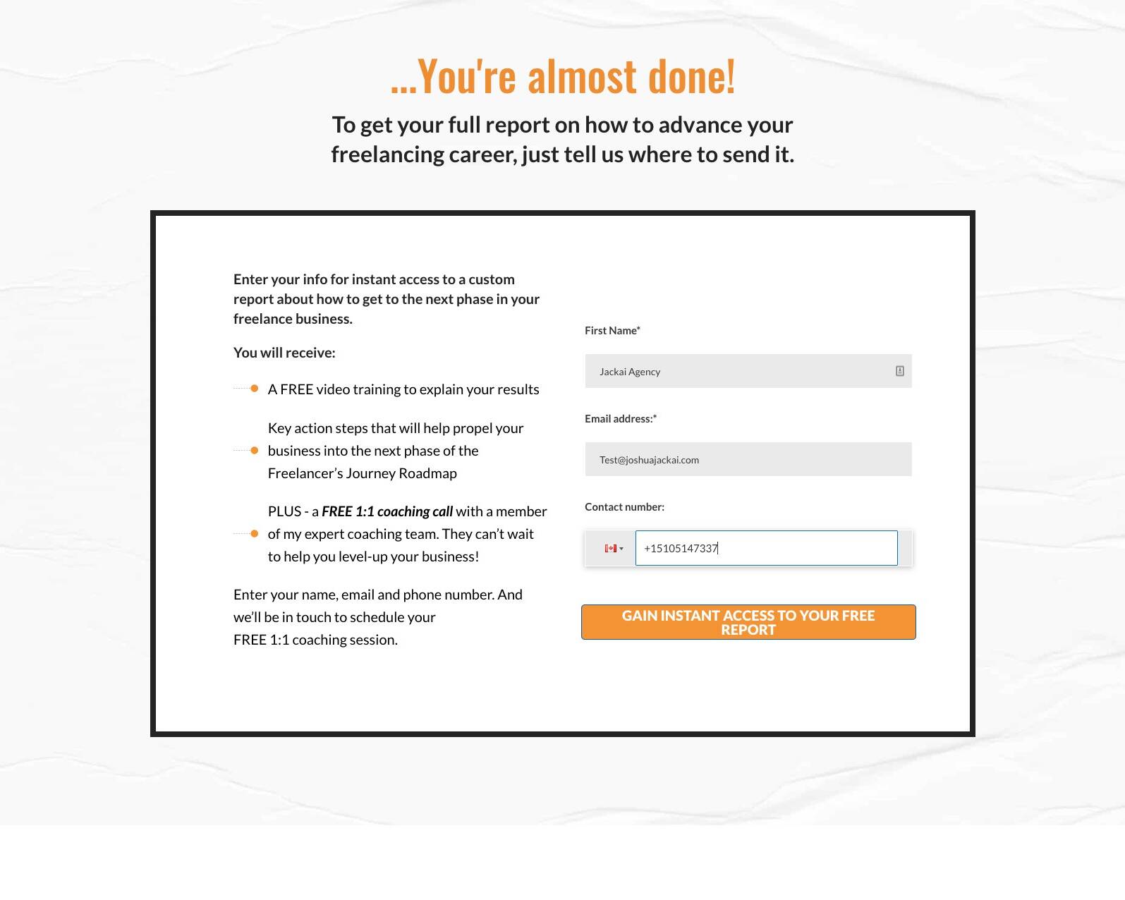 UI UX Lead Generation Funnel by Jackai Agency - Copy Chief freelancers journey sign up p3 15 - Jackai Agency The #1 Graphic Design Agency For E-Commerce Businesses Screenshot of UI UX Lead Generation Design by Jackai Agency for Copy Chief's Freelancer Quiz Funnel Opt In Page