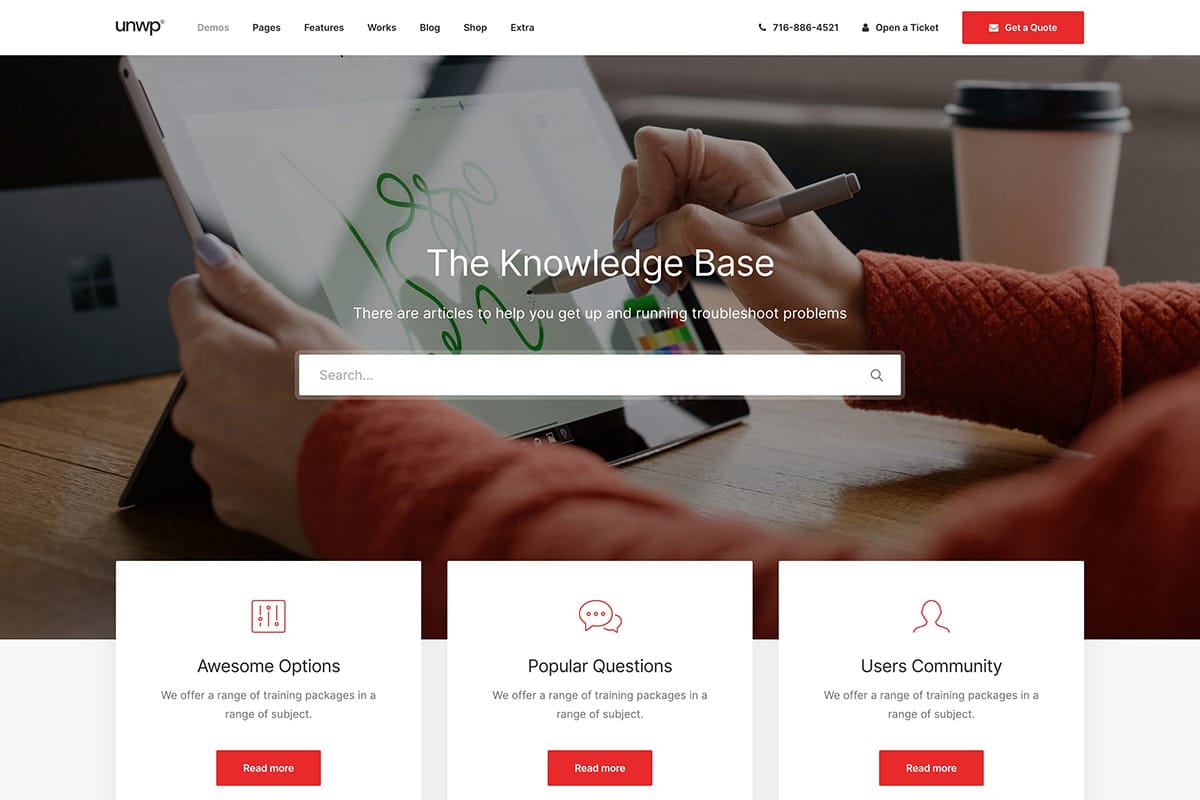 demo homepage Classic Help Center Uncode - Joshua Jackai The #1 Graphic Design Agency For E-Commerce Businesses