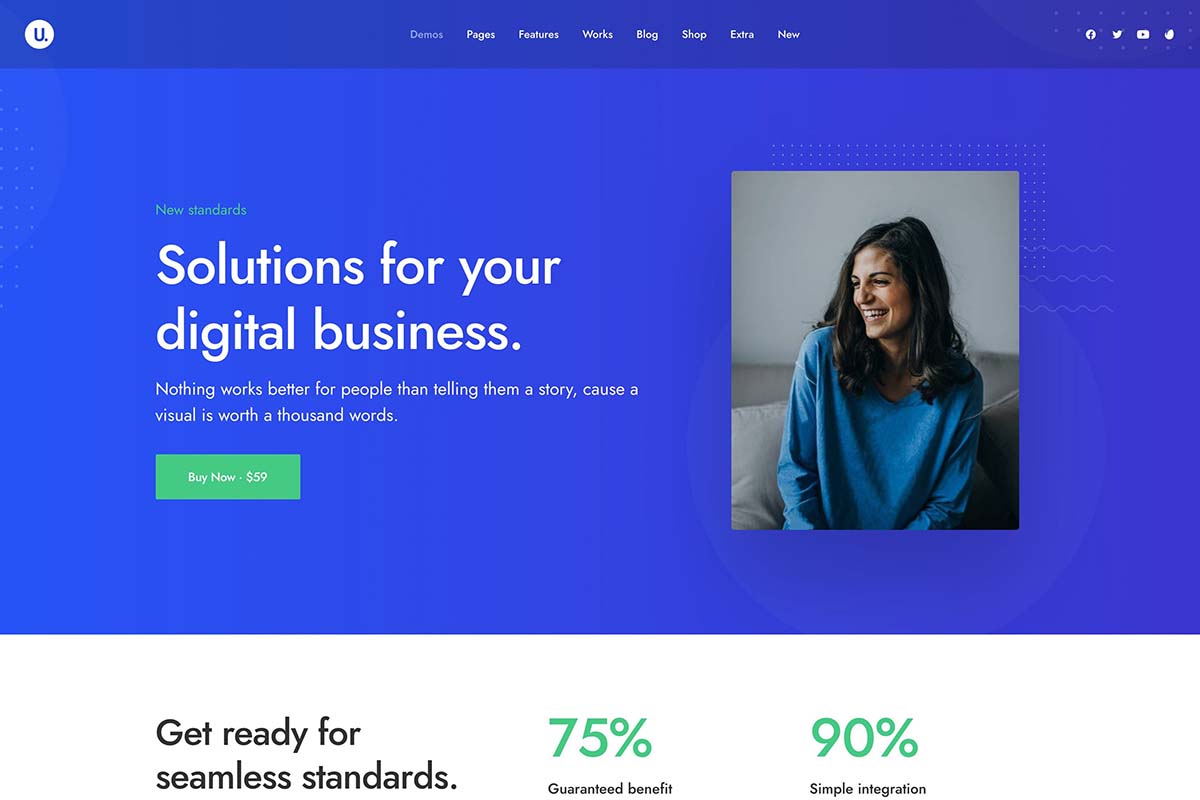 demo homepage Classic Saas Uncode New - Joshua Jackai The #1 Graphic Design Agency For E-Commerce Businesses