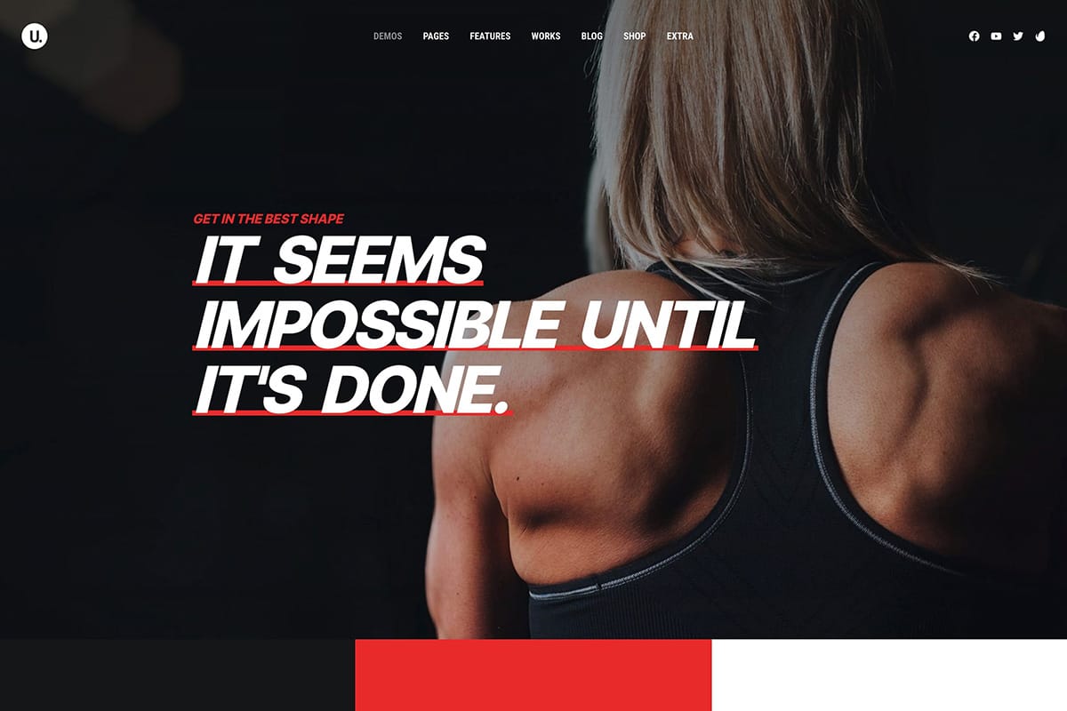 demo homepage Creative Fitness Uncode - Joshua Jackai The #1 Graphic Design Agency For E-Commerce Businesses