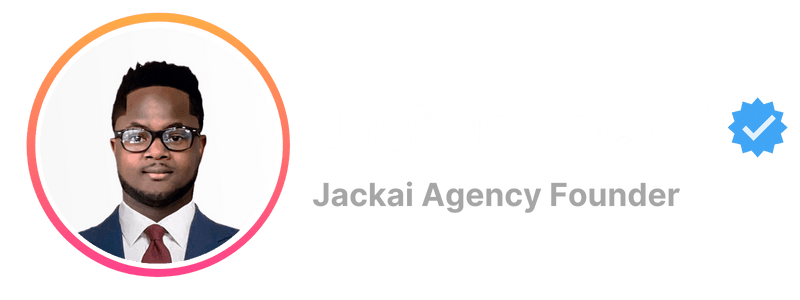 Joshua Jackai Badge - Joshua Jackai The #1 Graphic Design Agency For E-Commerce Businesses