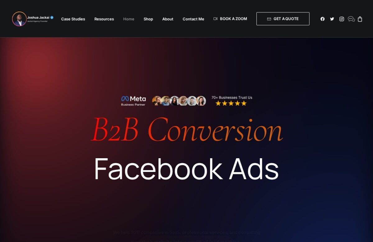 Jackai Agency website — B2B web design and digital marketing agency