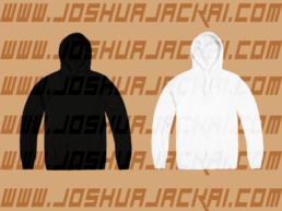 free black and white hoodie mockup psd template
