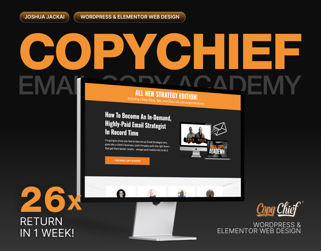 Copy Chief Email Copy Academy UI UX Web Funnel Build by Joshua Jackai Expert Product Marketer 15 Copy Chief Email Copy Academy UI UX Web Funnel Build by Joshua Jackai Expert Product Marketer