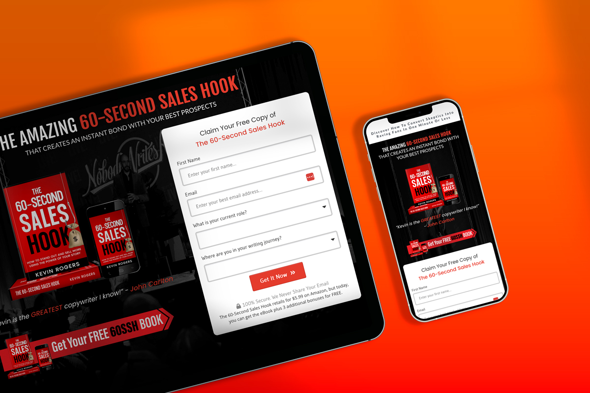 Copy Chief 60-Second Sales Hook website design by Joshua Jackai