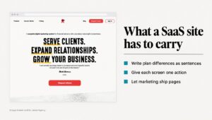 B2B SaaS website design example: Snappy Kraken pricing page rebuilt with plan differences written as sentences