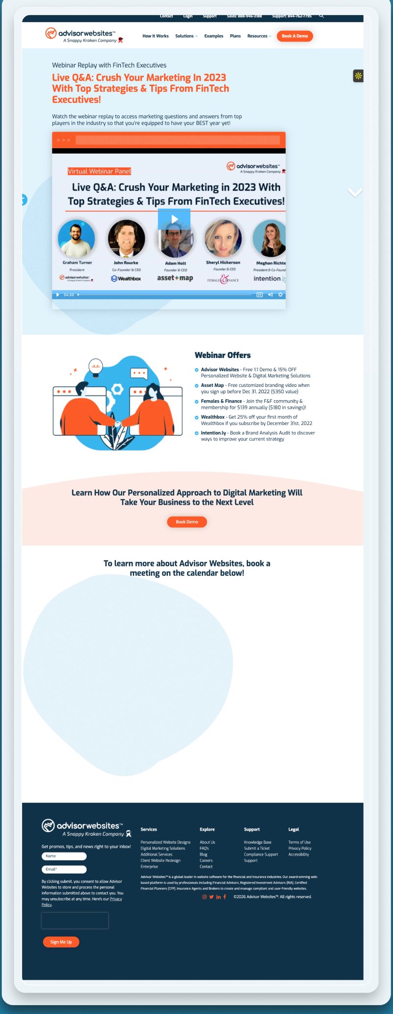 After: a replay page holding the recording, the summary and 1 next action, built as a template the marketing team can fill.