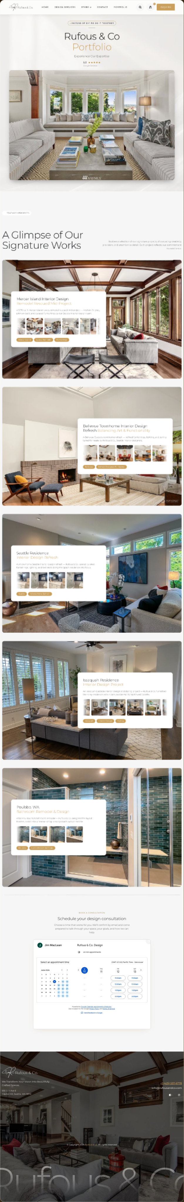 After: a portfolio skimmable in 1 scroll, with the work legible before any click.
