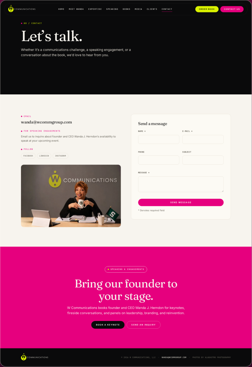After: a contact page with 1 primary route and the reply expectation stated.