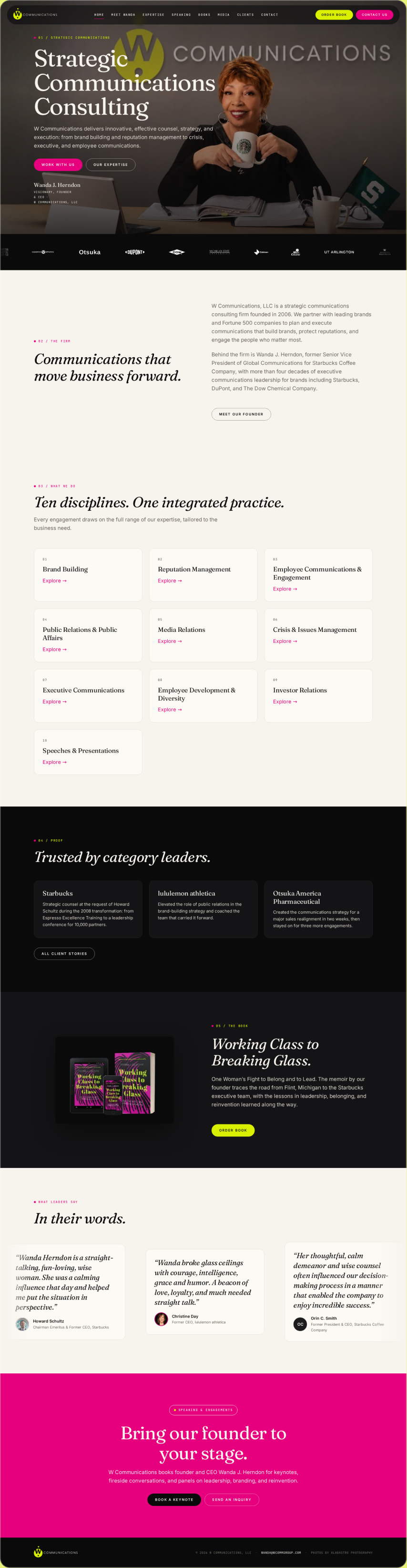 After: a homepage that names each audience and sends it to the page built for it.