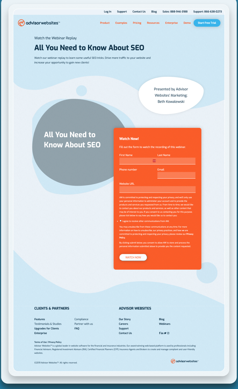 Before: a registration page for an event that has already happened.