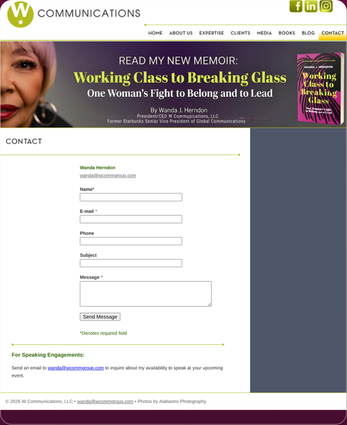 Before: a contact page offering several competing routes and no indication of which is fastest.
