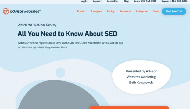 Before: Advisor Websites, webinar replay template